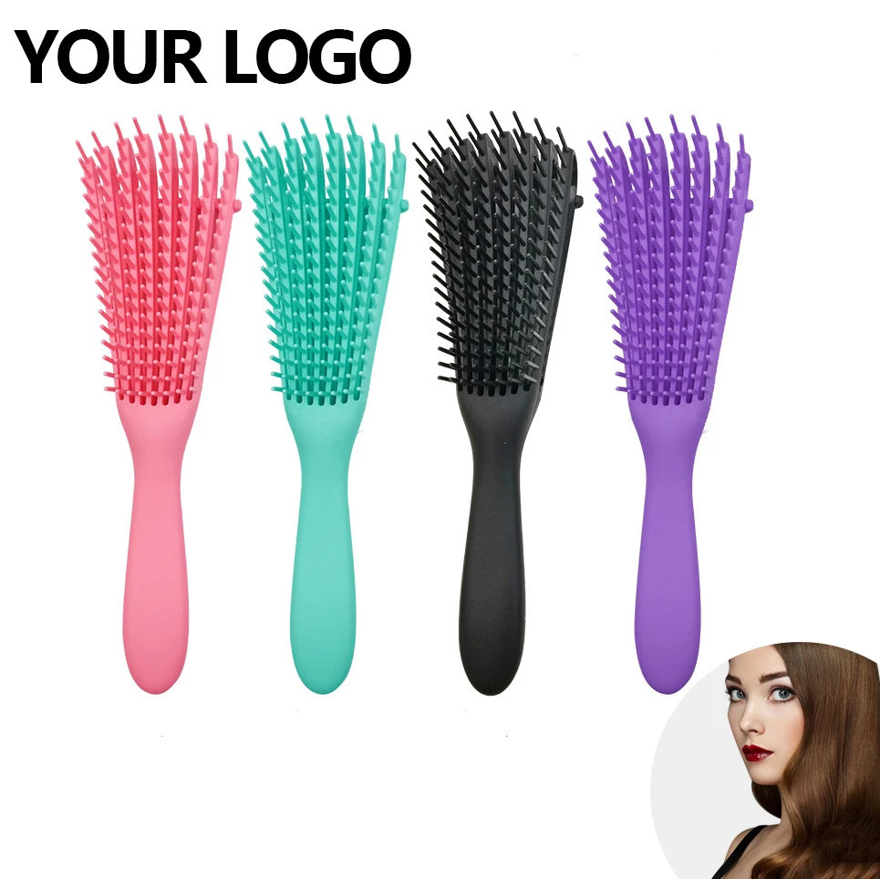 Custom Pink Wet Bristle Curly Detangler Hairbrush Detangling Detangle Hair Extension Comb And Brush Set For Hair Manufacturers