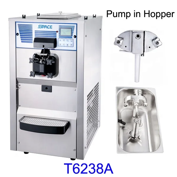 SPACE ice cream small machine single flavor ice cream making machine T6238A with CE&ETL