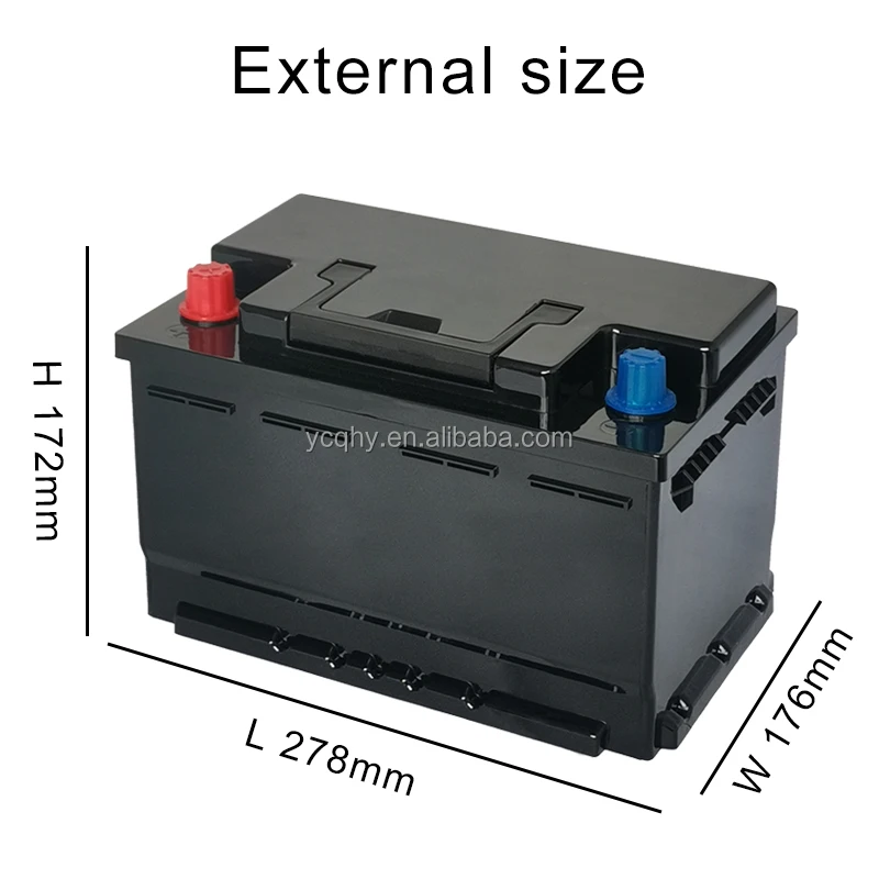 Used for car RV truck battery pack 57117 type 12v 100ah 120ah empty plastic  lithium battery case battery box