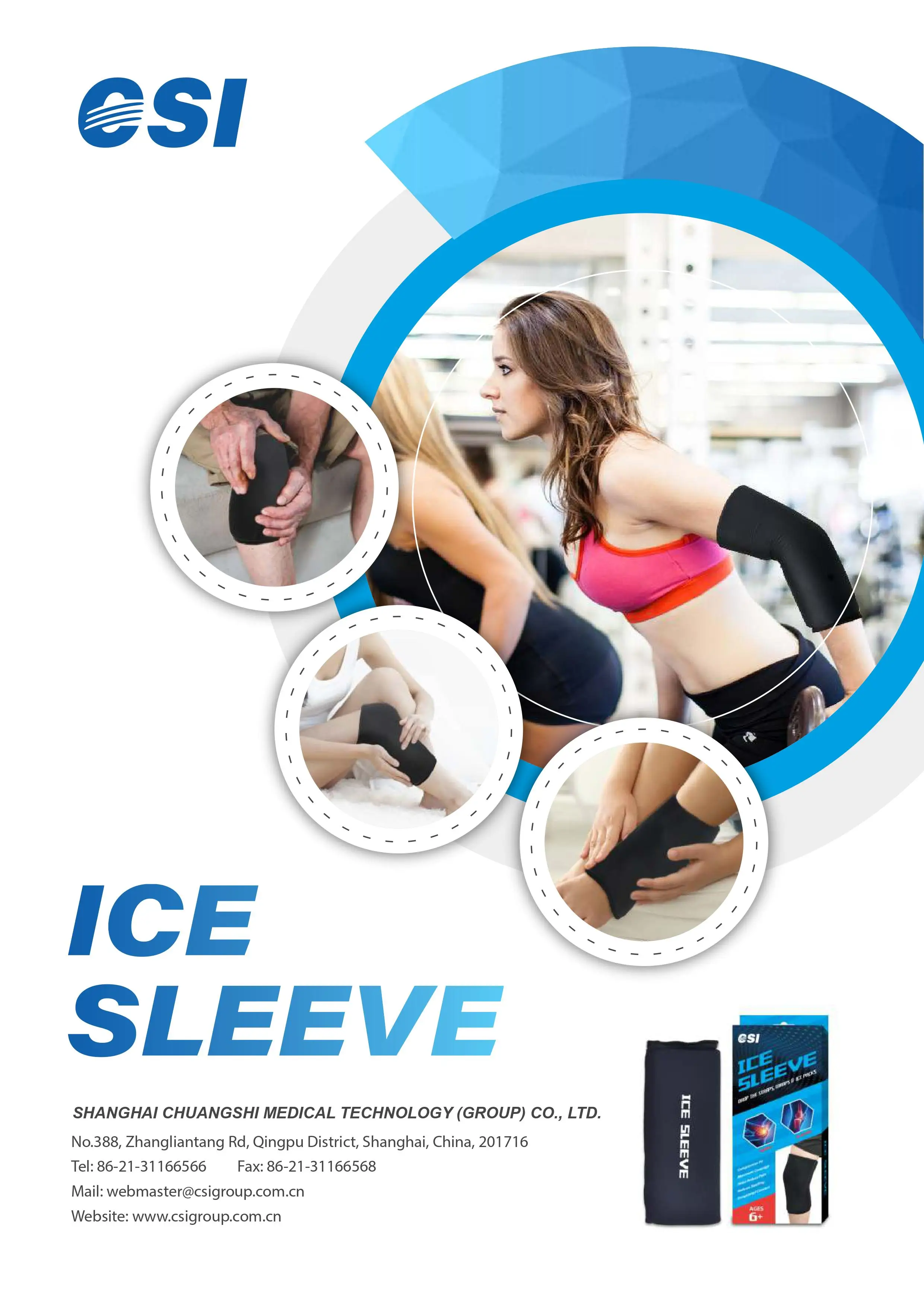 CSI Patent Gel Reusable Hot Cold Compression Therapy Cold Therapy Compression Sleeve Reusable Gel Pack