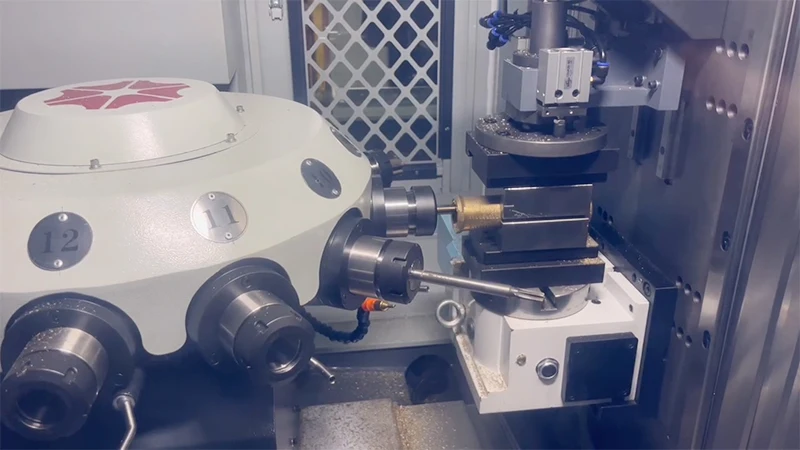 Newest Taiwan SYNTEC Brand Turrnet 12 Spindles Drilling And Milling Machine For Auto Part Valve Faucet