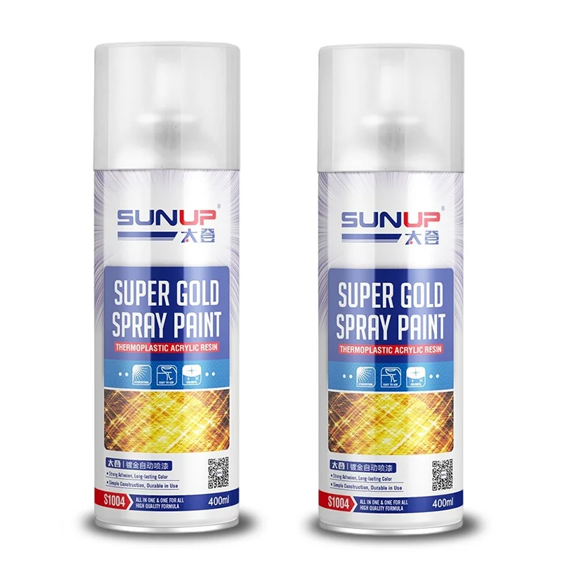 Wholesale golden fluorescent chrome mirror spray paint acrylic aerosol car graffiti paint metal anti rust waterproof spray paint