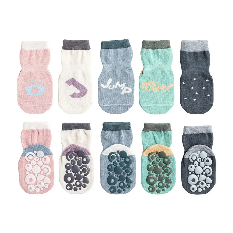 Factory Supply  Spring and Autumn New Children Floor Ankle Socks Glue Baby Non-Slip Pure Cotton Socks