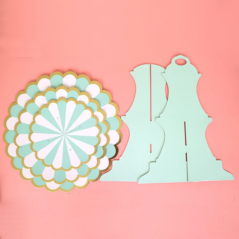 3 Tier Gold White Silver Afternoon Tea Party Wedding Cupcake Cardboard Paper Cake Stand