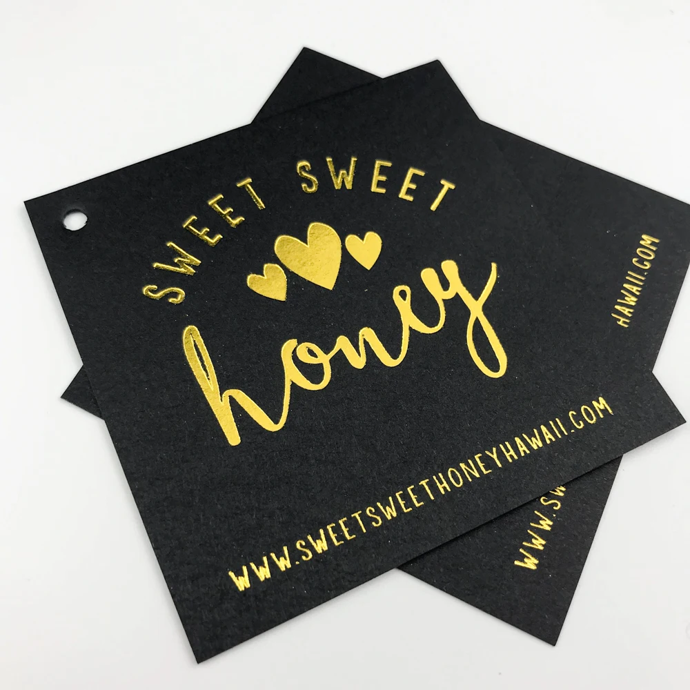 custom logo name uv printing garment black cardboard hang tags, hangtag for clothing