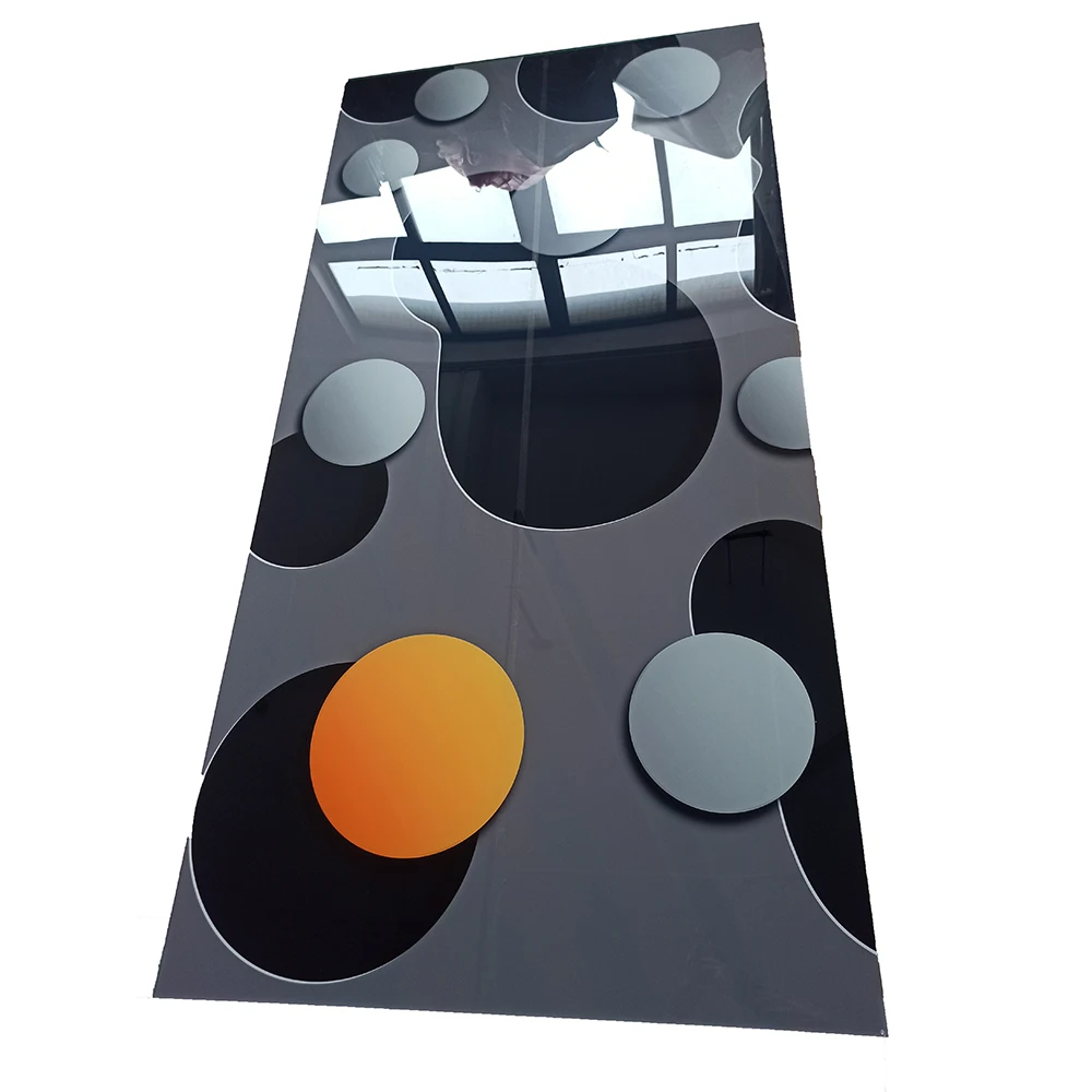 Thick Glass Acrylic Sheet With UV Ink Printed Stained Glass for Acrylic Panel Pattern Printing Custom Display with Back Frame