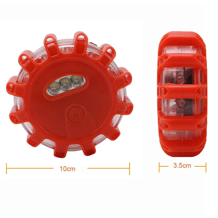 3 packed emergency led road flare Road hazard construction safety warning light With safety hammer