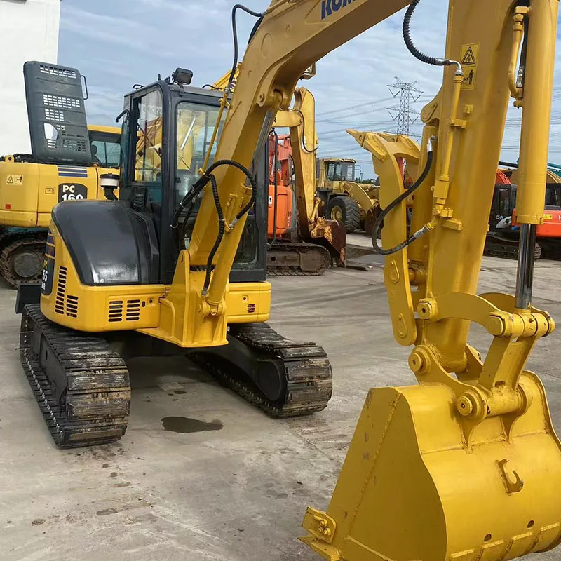 JUEFU used mini excavators small digging machine Komatsu  pc55 pc56 mini digger Hydraulic Crawler Excavator