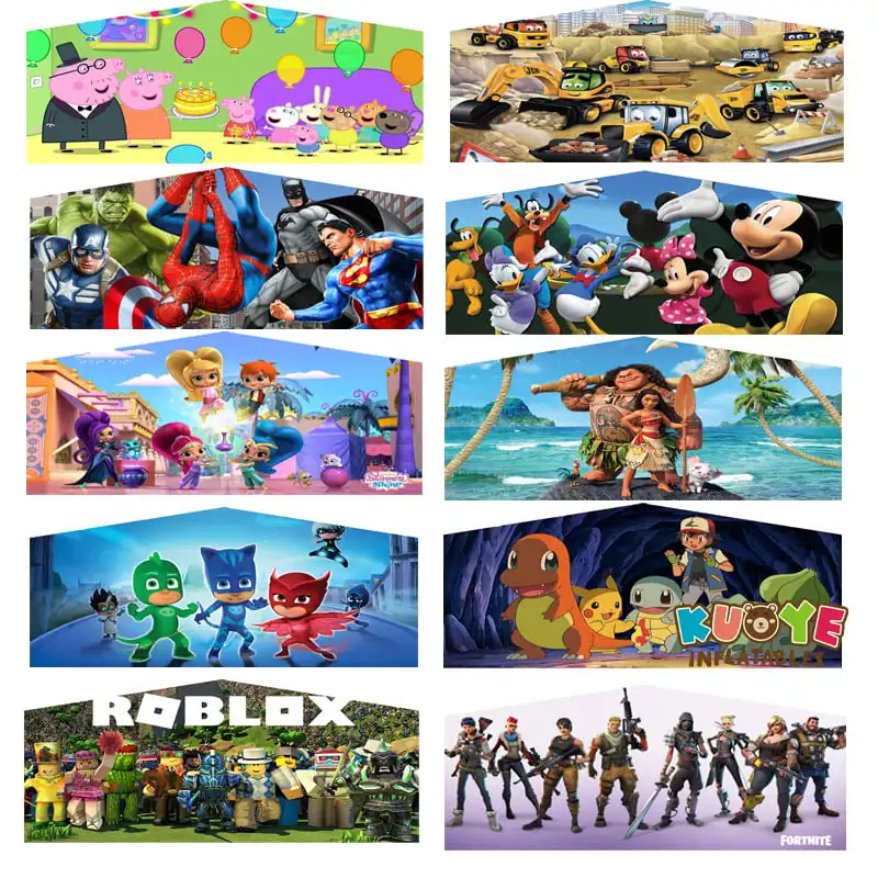 Most cheap banner for 13x13 bounce house replaceable banner castle changeable banner inflatable bouncing castle