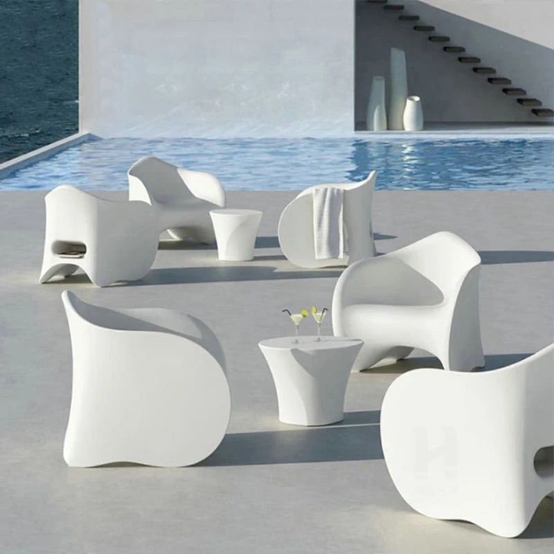 Y875 Arm chair tea table sets Modern Outdoor Patio Furniture Garden shopping mall Seat bank Campus table sofa chairs