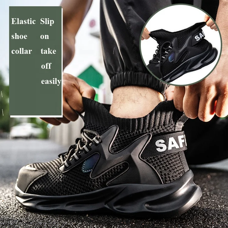 Direct Delivery Men  Women Steel Toe Safety Boots Indestructible Anti Puncture Breathable Work Shoes Sneakers