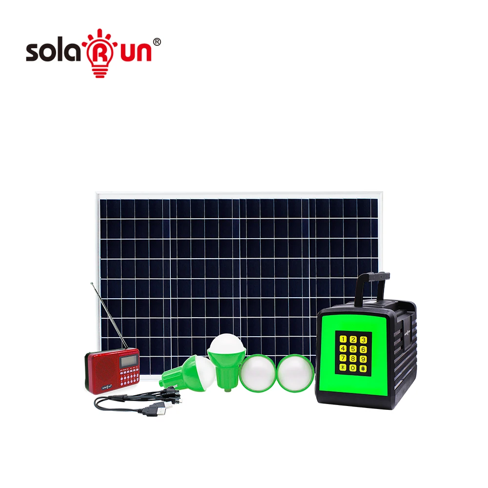 12v Battery Mini Solar Power System Can Run Tv, Fan, Fridge With Radio Mobile Solar Lighting Energy System Home