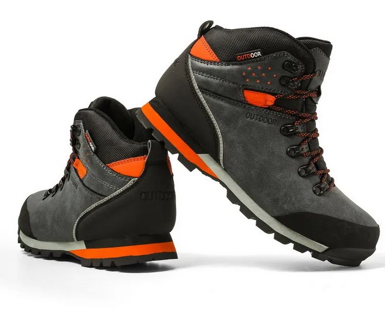 Лидер продаж; Повседневная обувь для походов мужские зимние ботинки для улицы из водонепроницаемой сапоги Пешие прогулки обувь