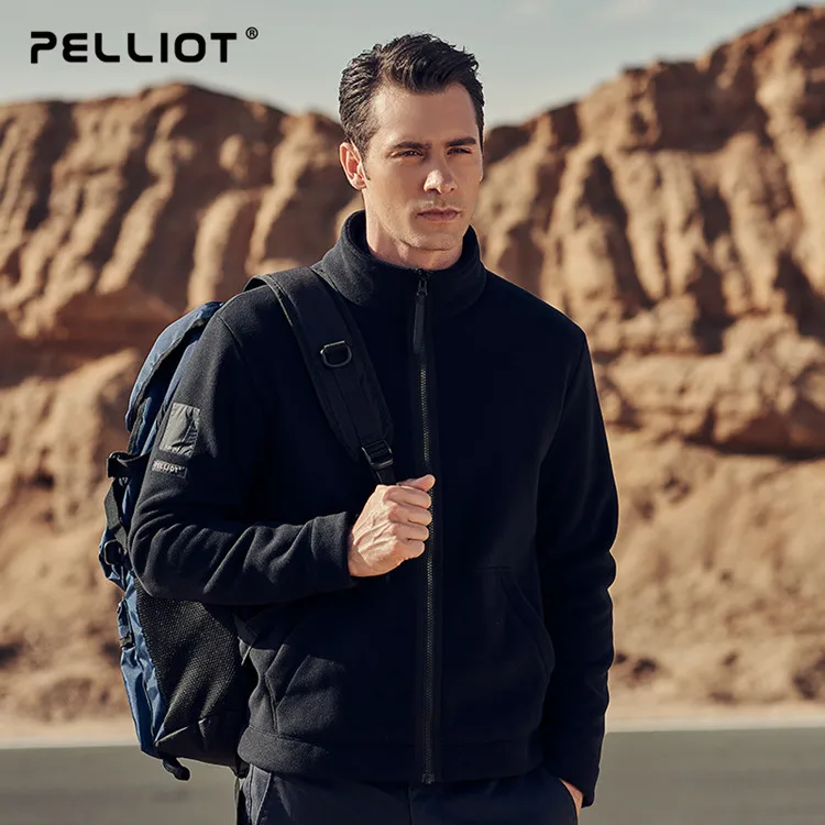 
Beijing pelliot tactical polar fleece jacket men with zipper and no hood 
