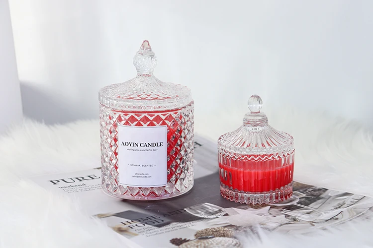 Роскошная Ароматерапия Соевый Воск пчелиный воск парафин Пальмовый свеча ароматизированный ароматизатор стеклянная банка деревянная крышка для домашнего использования