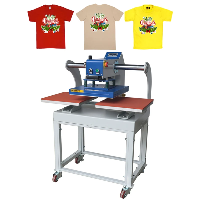 40*60 Double Station Pneumatic Heat Press Machine Semi-automatic Sublimation Machine heat press machines