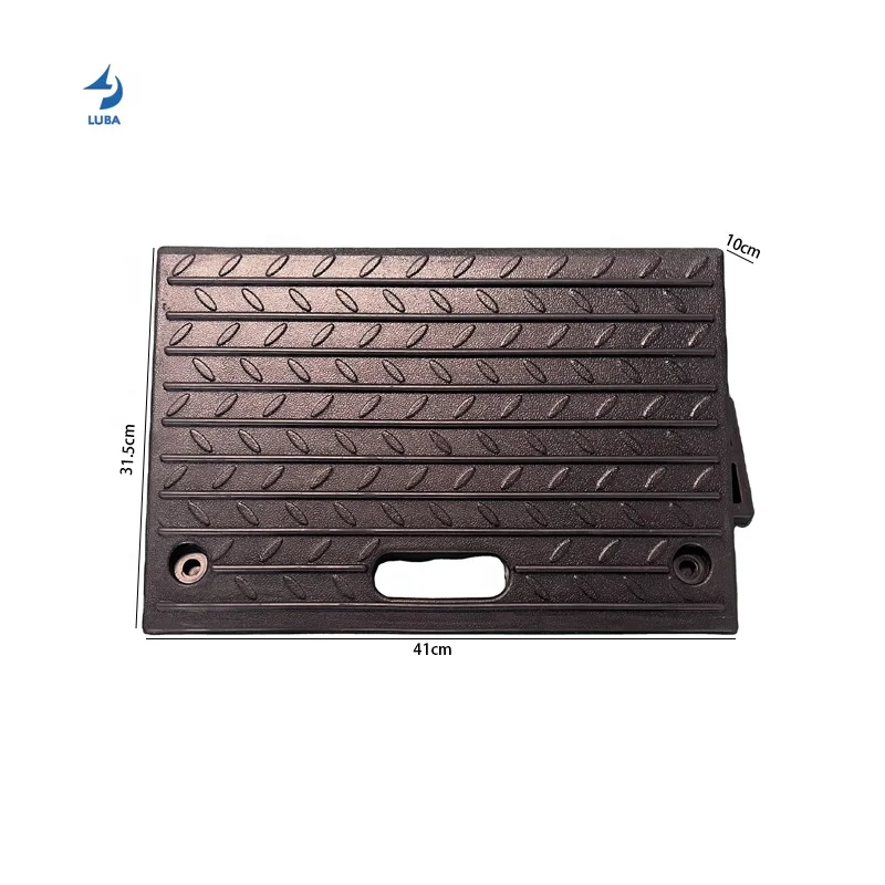 10cm Height New Selling Traffic Road Black Rubber Kerb Ramp Garage Threshold Fixed Safety Curb Ramp