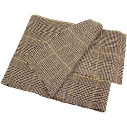 High quality 830g double-sided thousand bird check Tweed Wool 20% polyester 80% fabric for blanket suit coat in winter