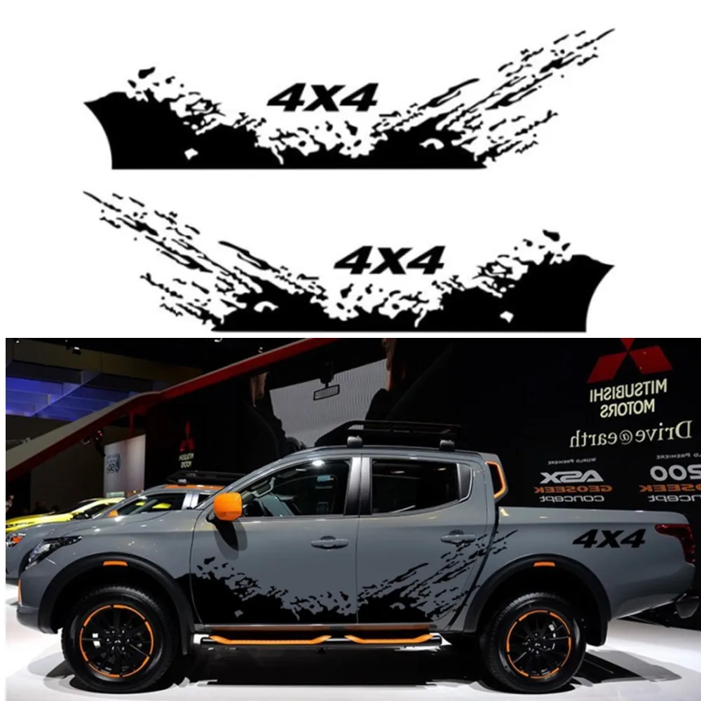 HILUX Vinyl Car Stickers Decal Outside Graphics Pickup Truck Decal Land Cruiser Door Side Body Racing Stripes Sticker