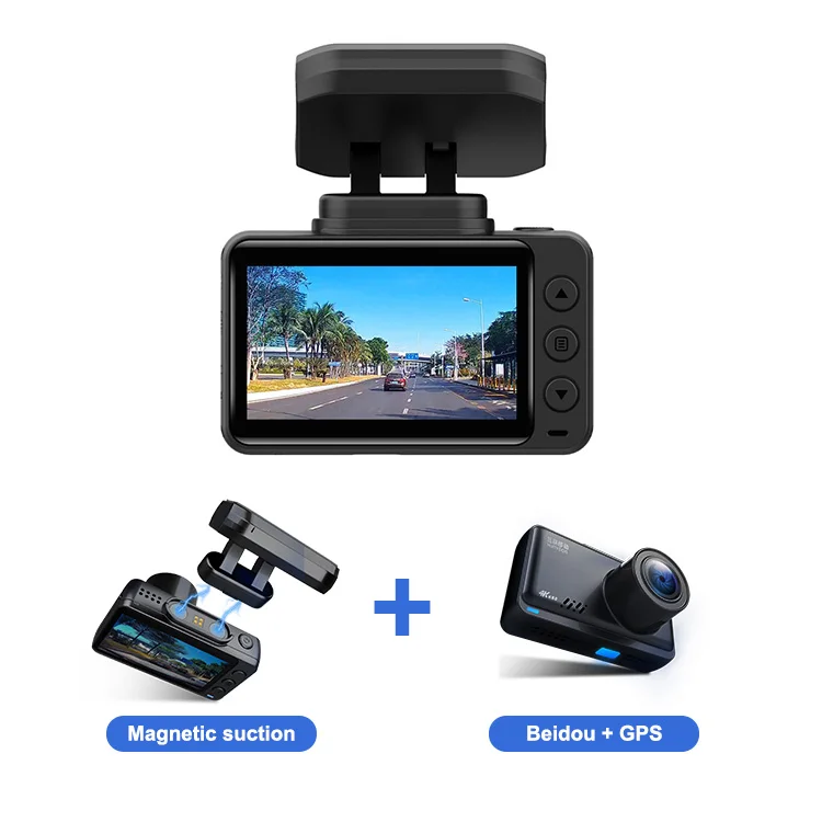 2160P HD двойная запись видеорегистратор Dashcam двойной объектив 4K