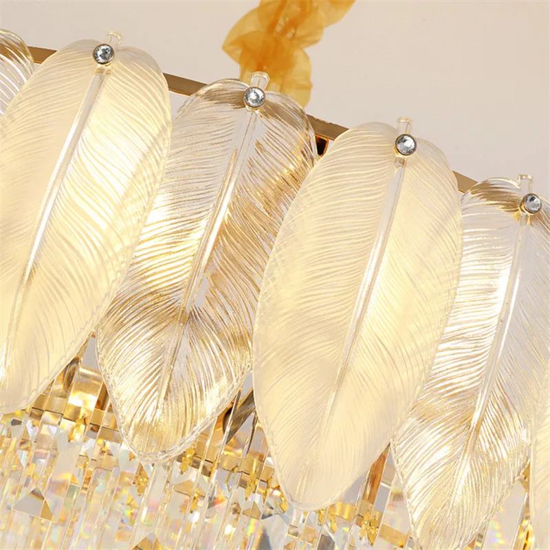 French light luxury living room chandelier, modern minimalist dining room lamp,  bedroom lamp, cream style crystal chandelier