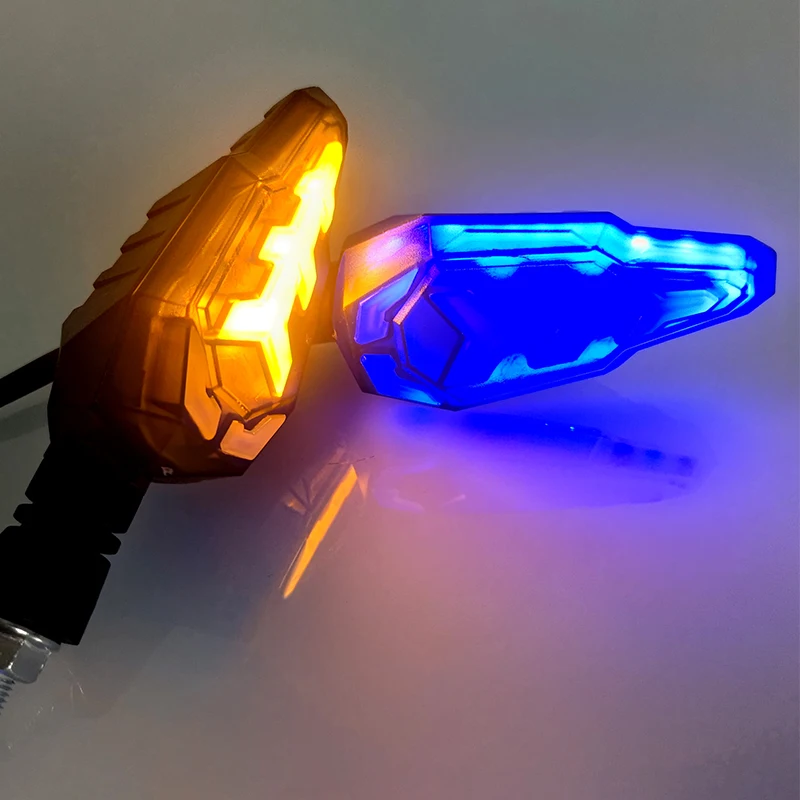 Motoled New 2 in 1 Normal Light/Water Lamp Motorcycle Turn Signal Lights LED Direccionares