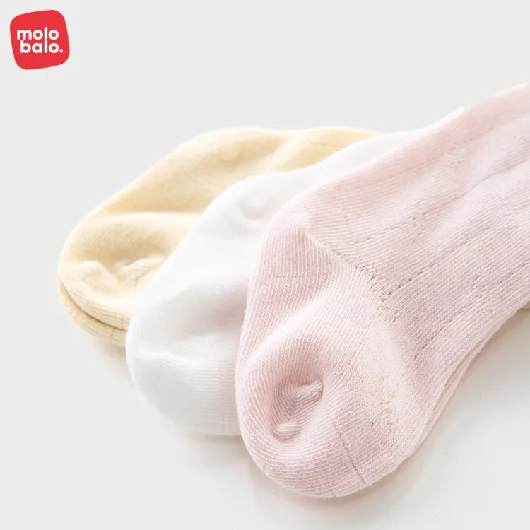 3 pairs set Baby Girls Boys Knee High Socks Cotton Newborn Infants Toddlers Cable Knit Tube Ruffled Stockings