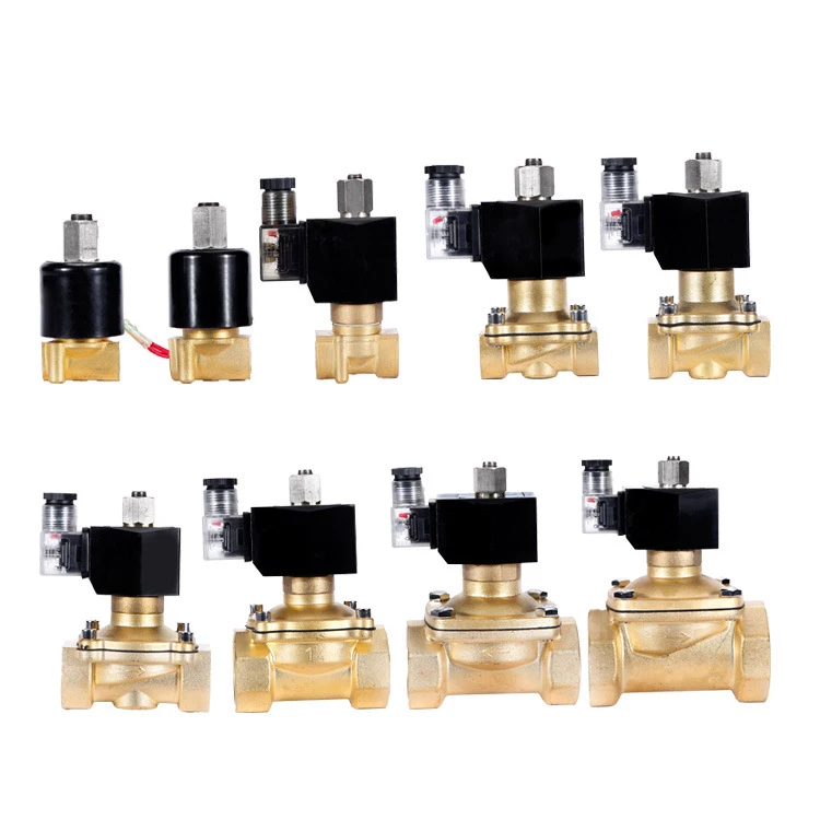 1/4 inch water solenoid valve 12V  normal open 0-10bar magnetic brass diaphragm solenoid valve for gas