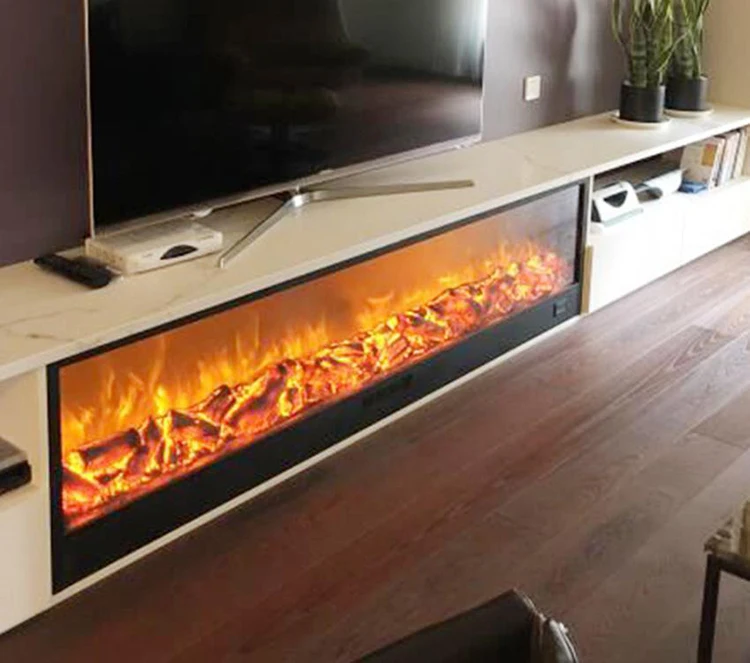 
Wholesale Built-in Decor Flame Luxury Embedded Remote control 3D LED Lights Eco-friendly Modern Electric Fireplace 