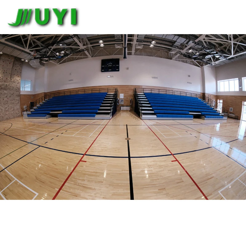 JY-750 CE retractable gym bleachers telescopic seating bleacher folding grandstand retractable gym bleachers