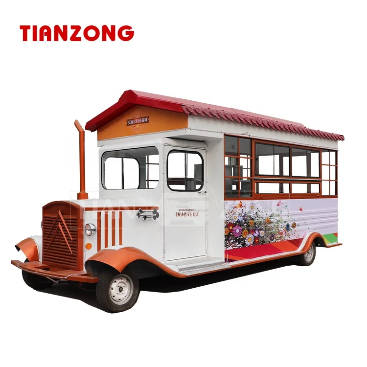 TIANZONG V17 CE Approved fully equipped food concession trailer gelato cart for UK pizza truck food stand