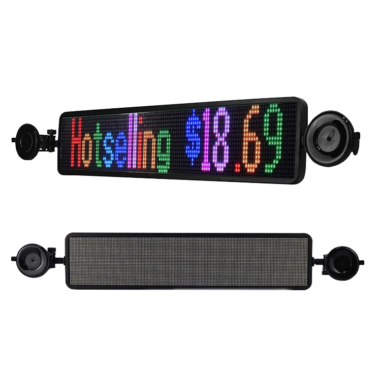 Led Screen Sign Advertising Rgb Scrolling Message Display Board App Programmable Soft Flexible Led Panel Car Rear Window Display