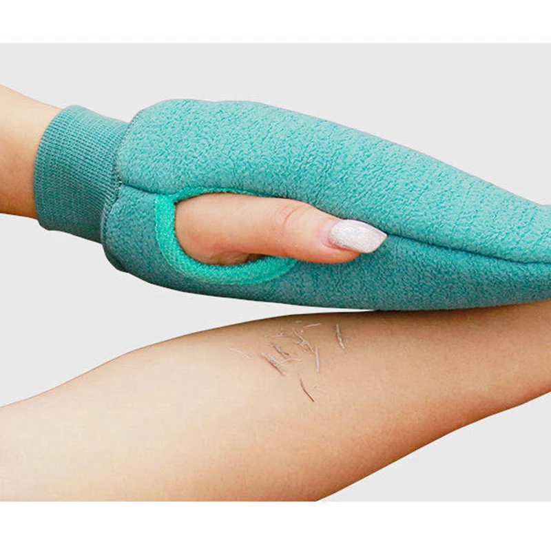 Factory Direct Sale Solid Color Reusable Bath Exfoliating Glove Body Scrub Cleaning Gloves Shower Exfoliating Mitt