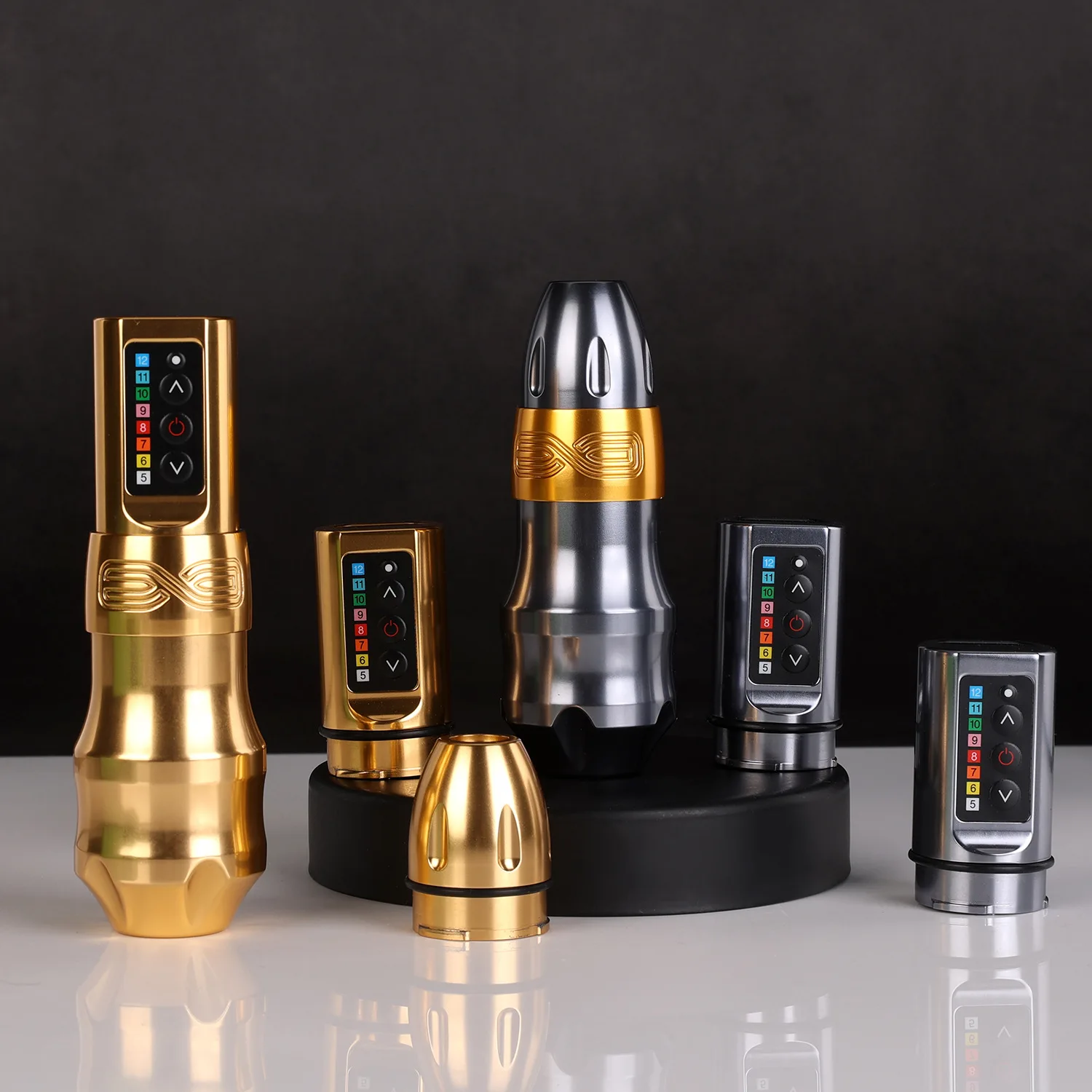 Оптовая продажа с фабрики OEM профессиональная машинка для стрижки волос ход беспроводной роторная машина татуировки ручка для нанесения тату машина со съёмным аккумулятором