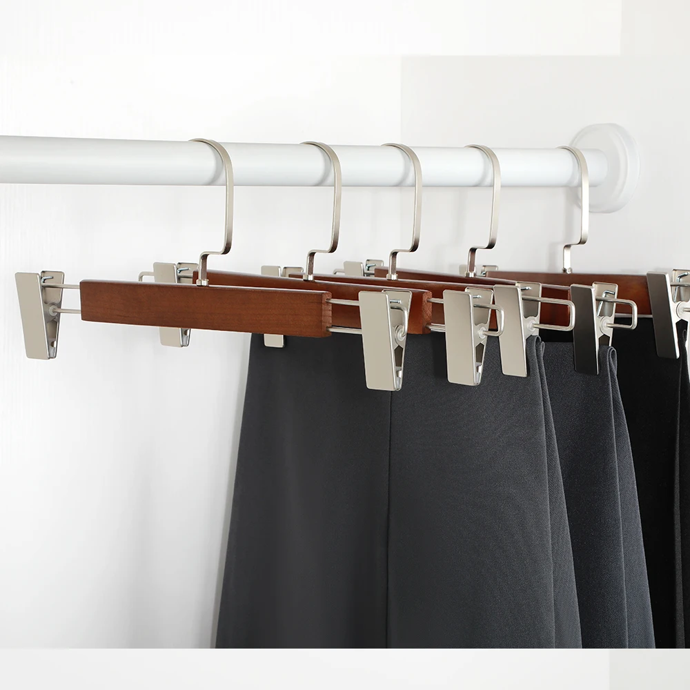 Customized High-Grade Luxury Anti-slip Vintage Wood Clothes Hanger With Velvet