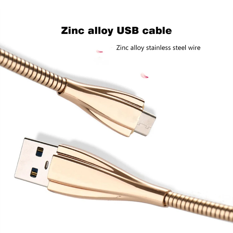 Высококачественный USB-кабель из цинкового сплава для передачи данных 2 А зарядки