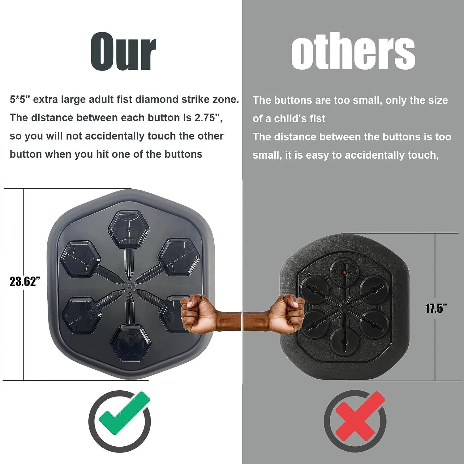 Boxing Training Punching Equipment Wall Mounted Kick Punching Smart Boxing Target Workout Electronic Music Boxing Machine