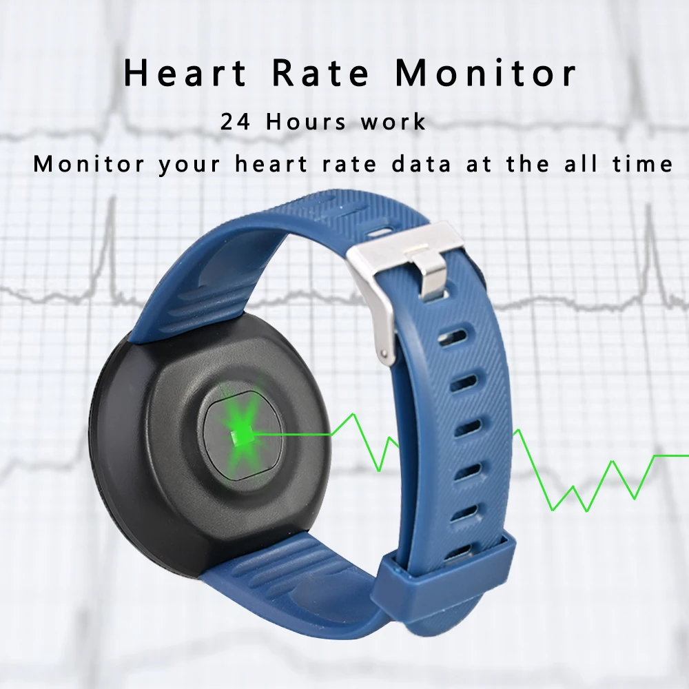 D18 Smart Watch Men Heart Rate BT Smartwatch Blood Pressure Round Fitness Sleep Tracker Smart Watch Women For Android IOS
