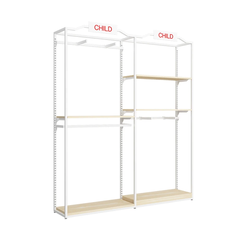 Meicheng Baby Clothing Store Wall Stand Baby Clothes Display Shelf Clothes Rack Display