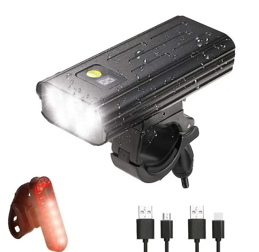 Bicycle Night waterproof Running Light 1800 Lumen Bicycle Flashlight Rechargeable Bicycle Front light