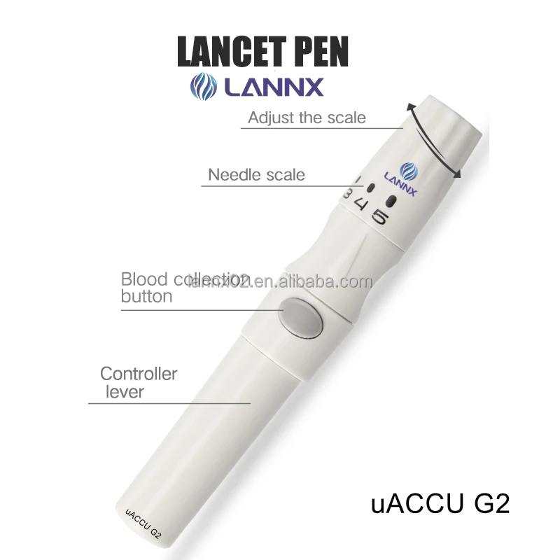 LANNX uACCU G2 Low Price Digital Glucometer portable Glucometers with test strip Blood Glucose Meter Kit LCD Display glucometer