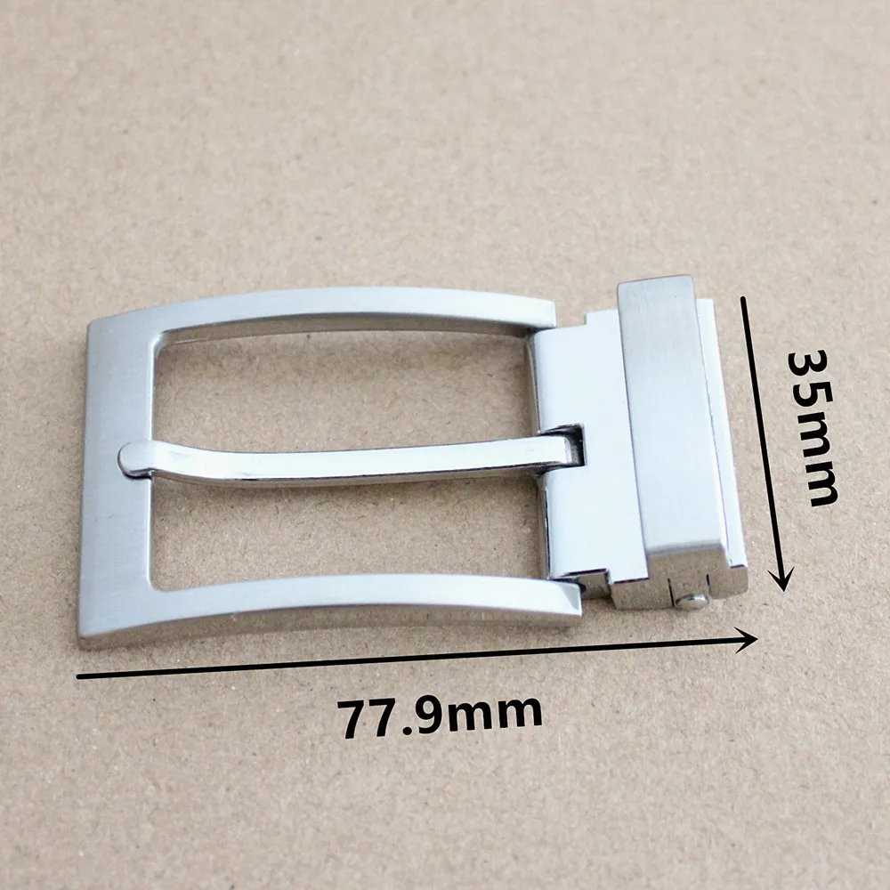 Minimalist Silver Zinc Alloy Clasp Metal Leather Clip Type Pin Belt Buckle