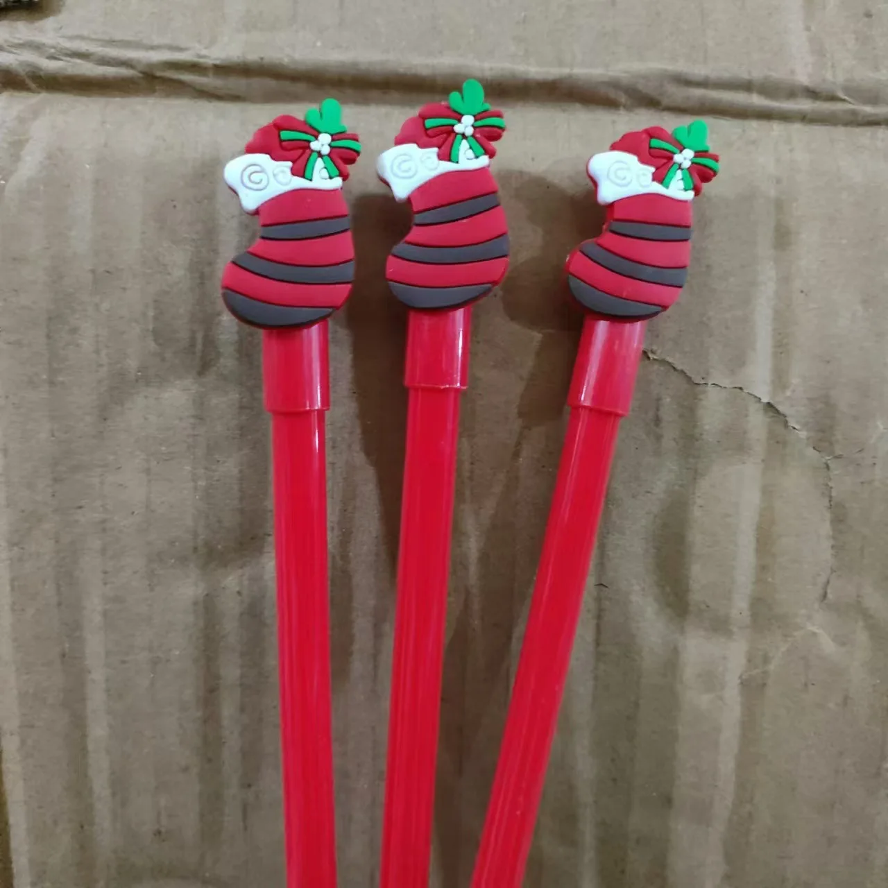 Excellent quality snowman Christmas bendable pen creative stationery gel ink  PVC soft stationery 0.5mm pen