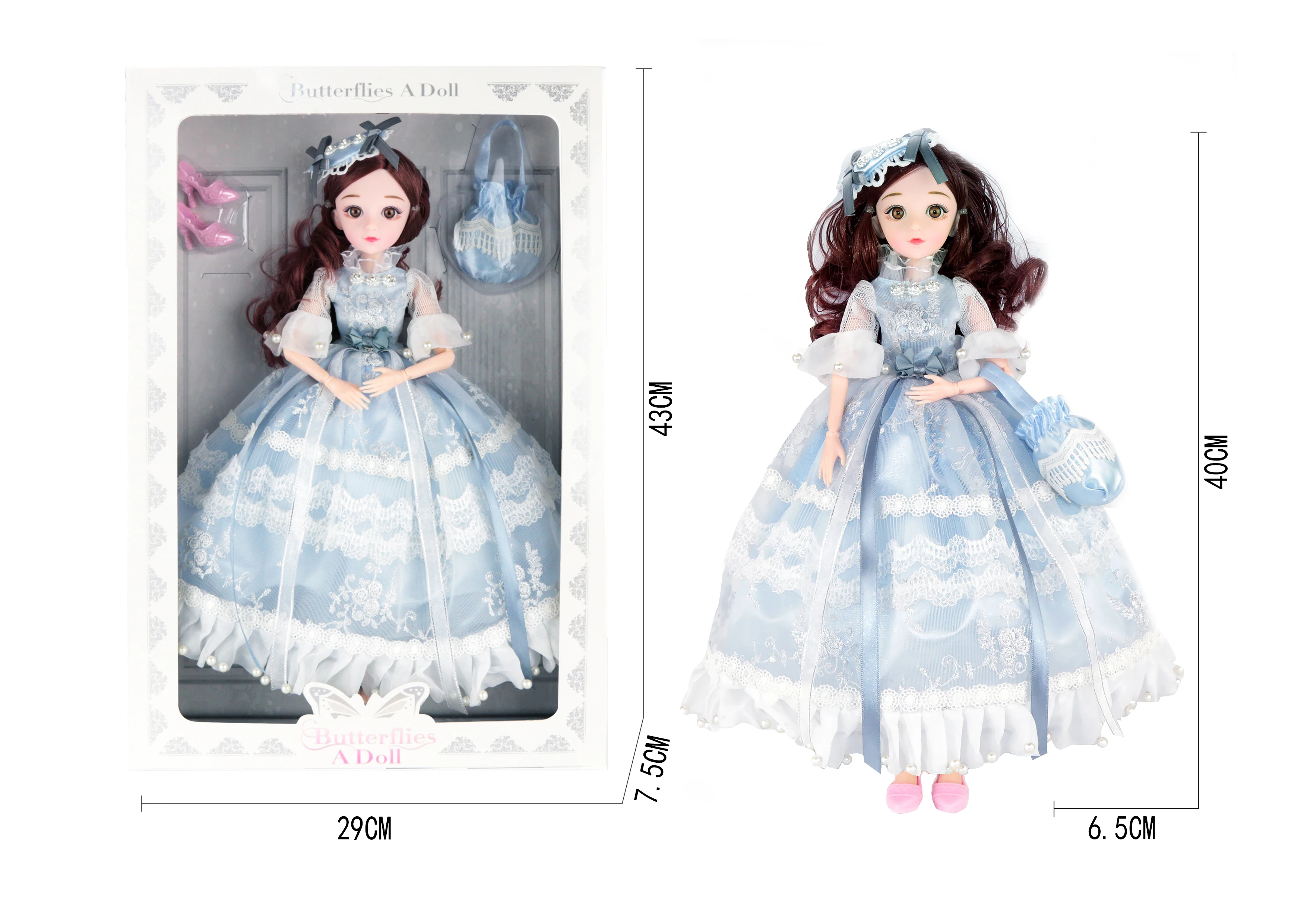 EPT Wholesale New Arrival Beautiful Vinyl Doll 14 Inch Solid Vital Joint Doll Set Doll Toys For Girls