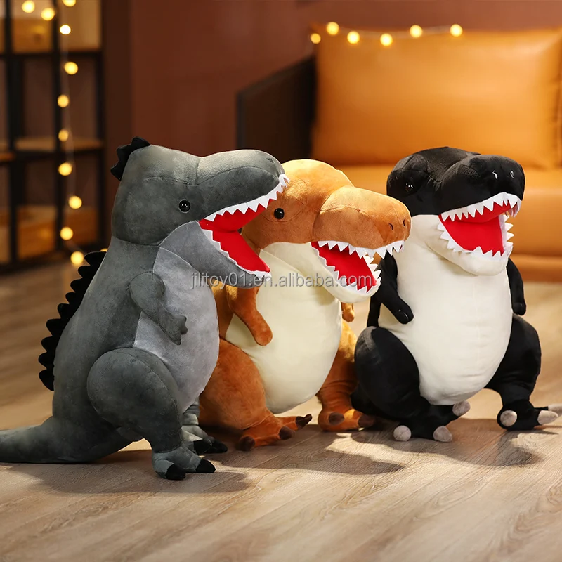 Custom Logo Stffed & Plush Toys Standing Plush Dinosaur Toys Cheaper Price Dinosaur Plush Toy Pillow
