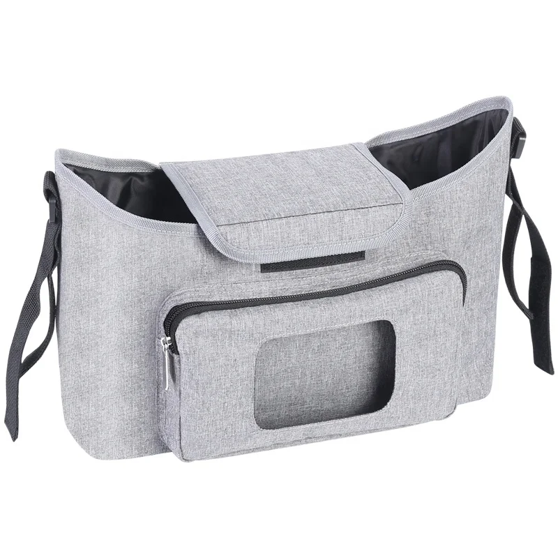 Universal fit Grey kodra fabric with paper extraction bag baby stroller bag mommy diaper bag organizer for stroller
