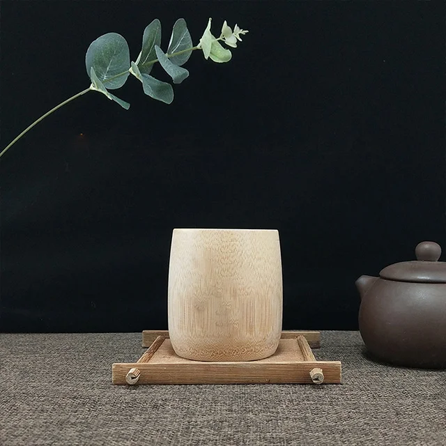 Vietnam Eco Friendly Dessert Sake Breakfast Milk Coffee Tea Customized Logo Bamboo Wooden Cups