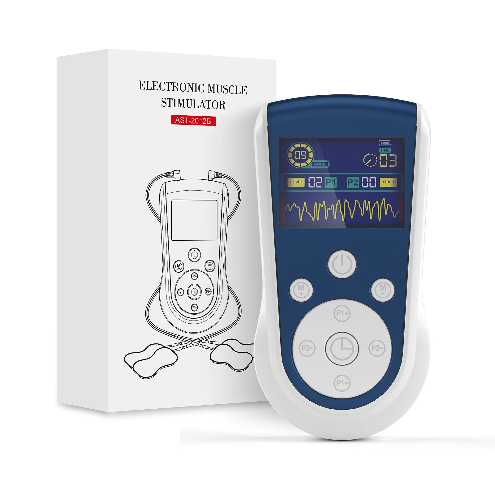 TENS unit EMS muscle stimulator tens machine physical therapy equipment for Back Pain Relief and Management