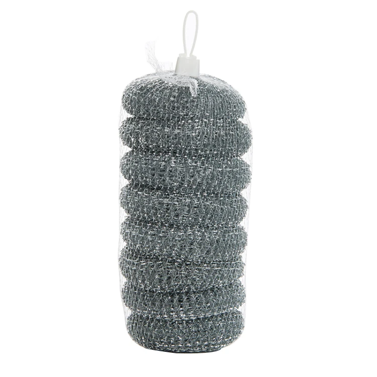 Latest Wholesale High Quality Home Kitchen Cleaning Tool Saucepan Scourer Ball Steel Wool Mesh