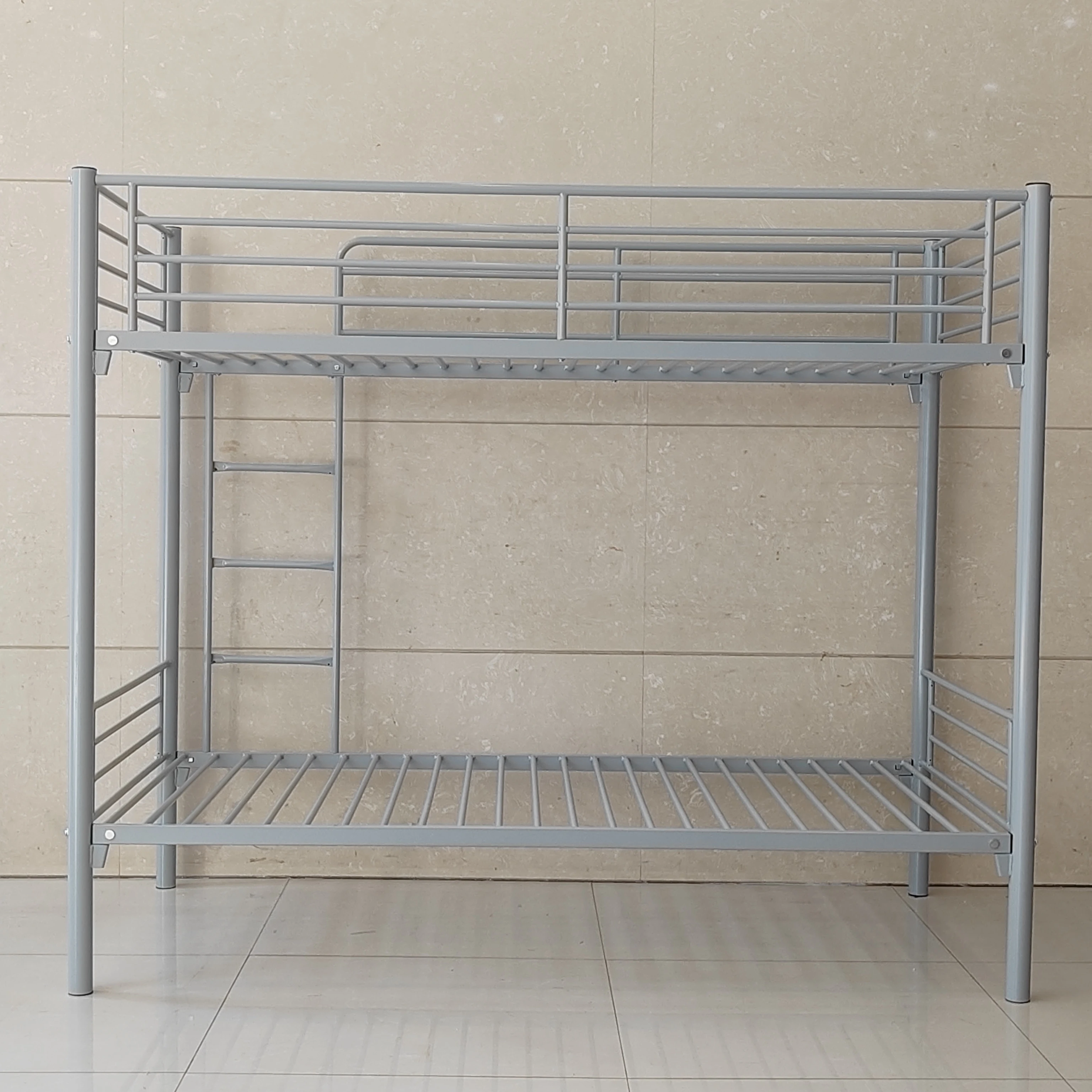 Cheap school heavy duty double decker metal frame bunk beds with ladder